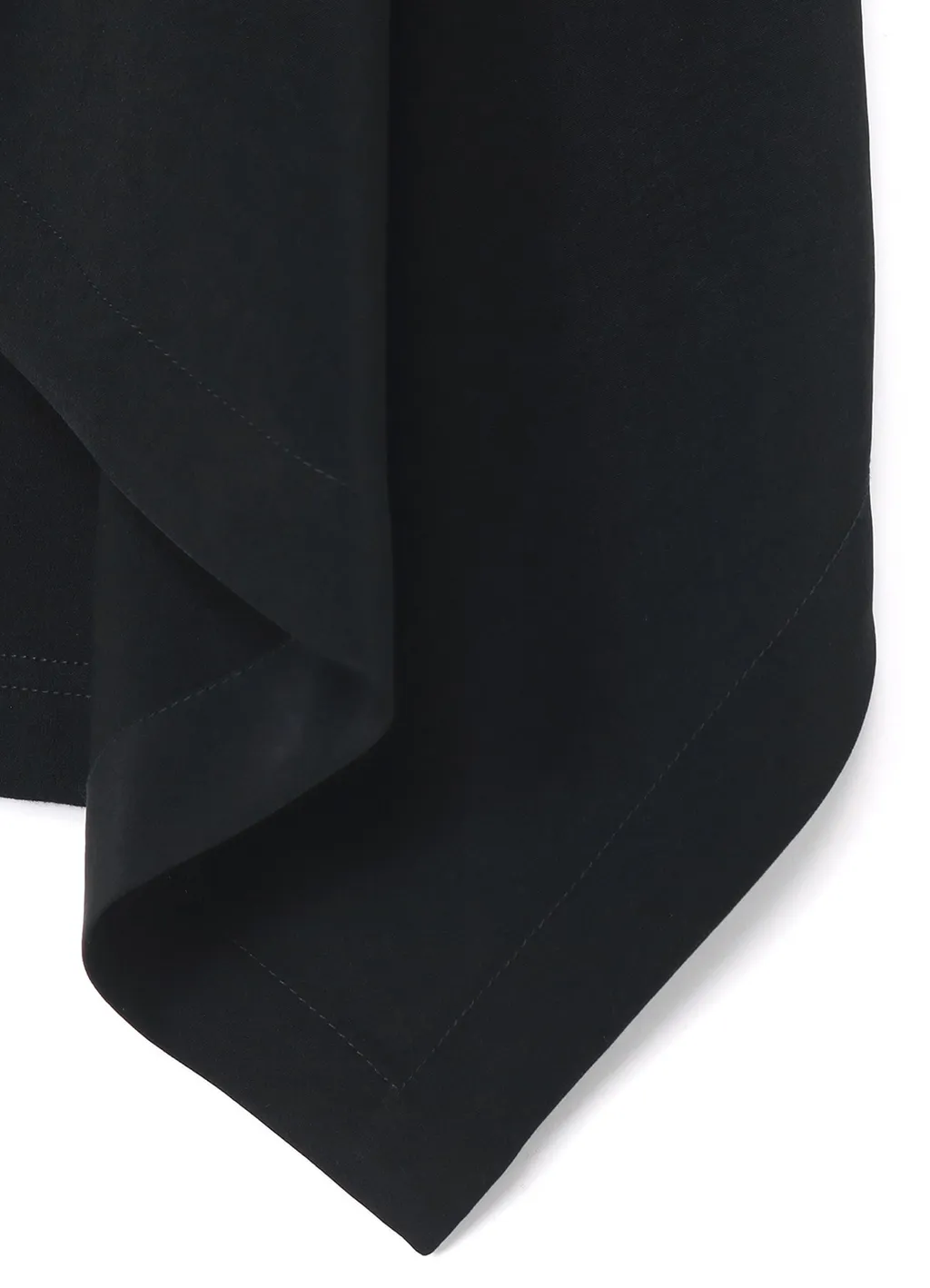 Silicon Jersey+ Crepe De Chine Front Double Flounce T-Shirt