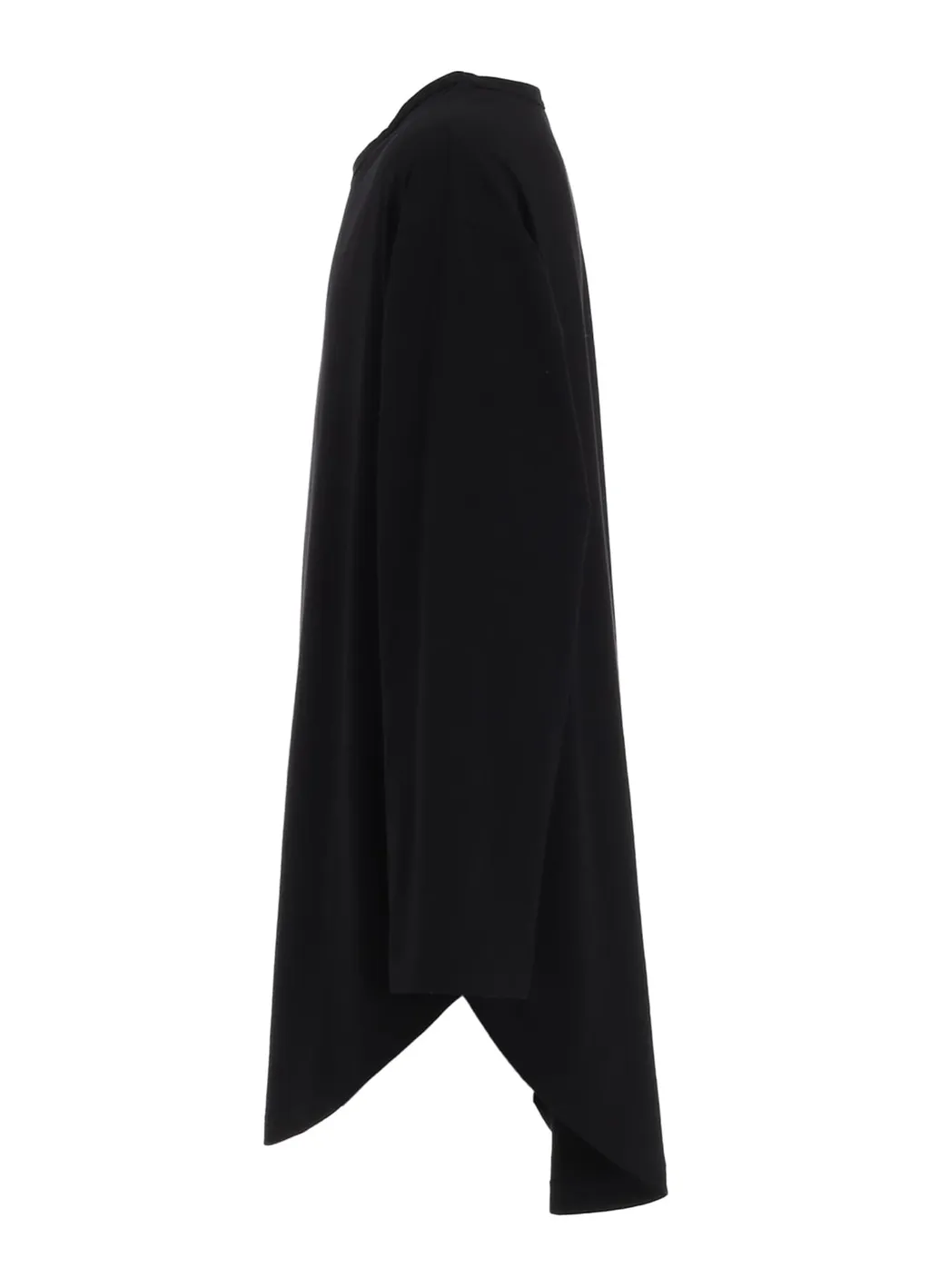 Cotton Jersey Hem Round Jumbo T-Shirt Long Sleeves