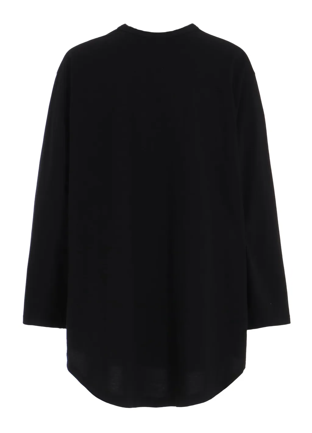 Cotton Jersey Hem Round Jumbo T-Shirt Long Sleeves