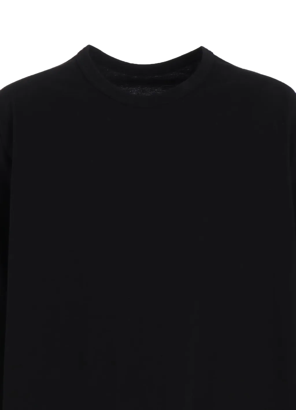 Cotton Jersey Hem Round Jumbo T-Shirt Long Sleeves