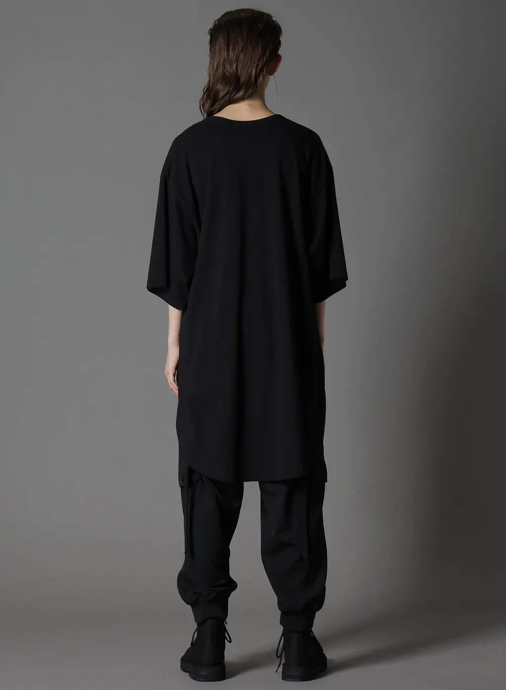 Cotton Jersey Hem Round Jumbo T-Shirt Short Sleeves