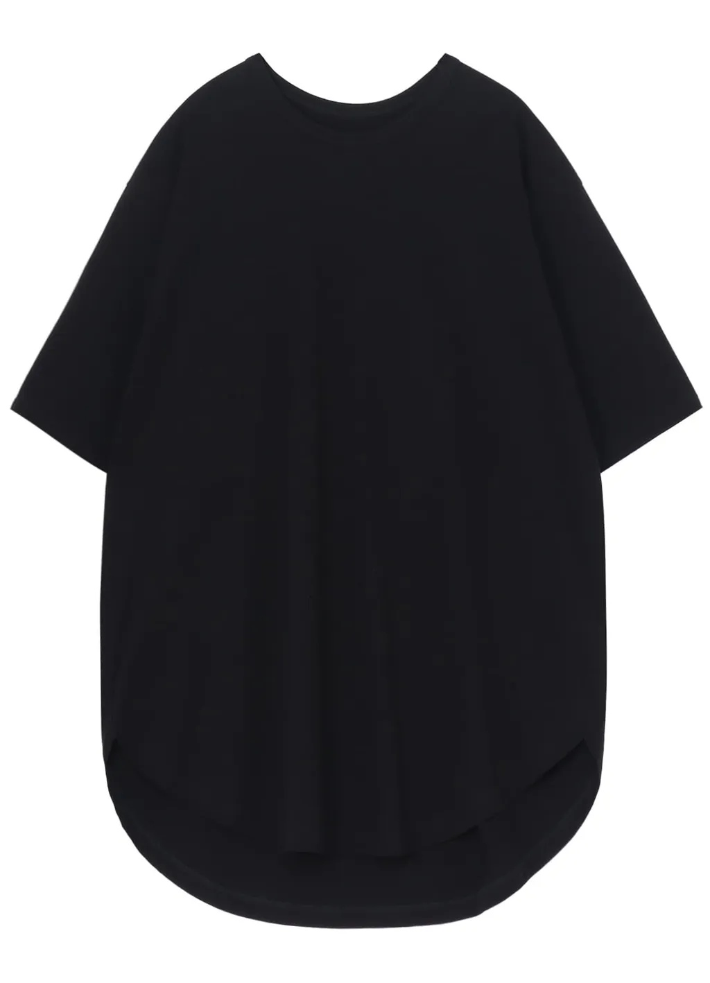 Cotton Jersey Hem Round Jumbo T-Shirt Short Sleeves
