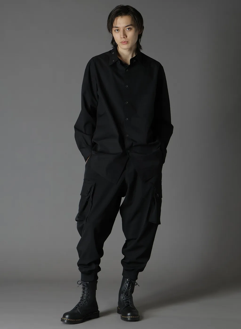 Wool Gabardine Standard Ribbed Hem Cargo