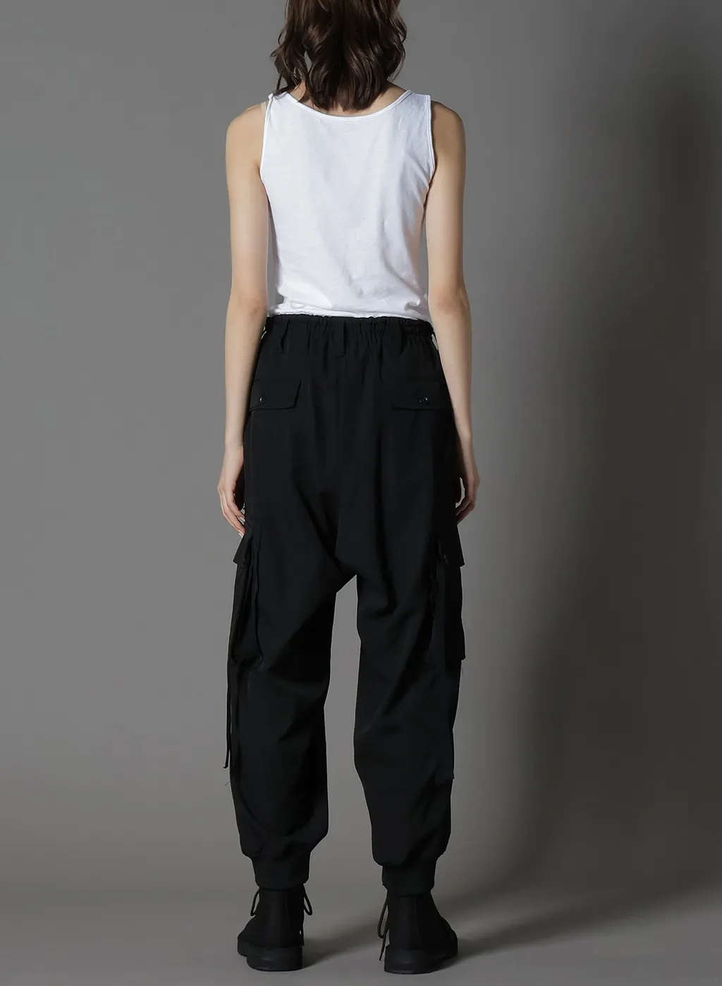 Wool Gabardine Standard Ribbed Hem Cargo