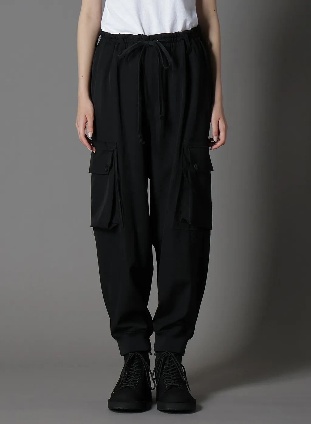 Wool Gabardine Standard Ribbed Hem Cargo
