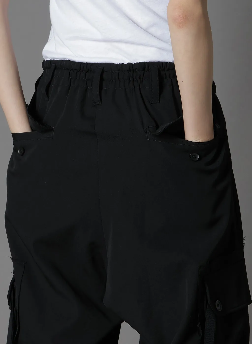 Wool Gabardine Standard Ribbed Hem Cargo