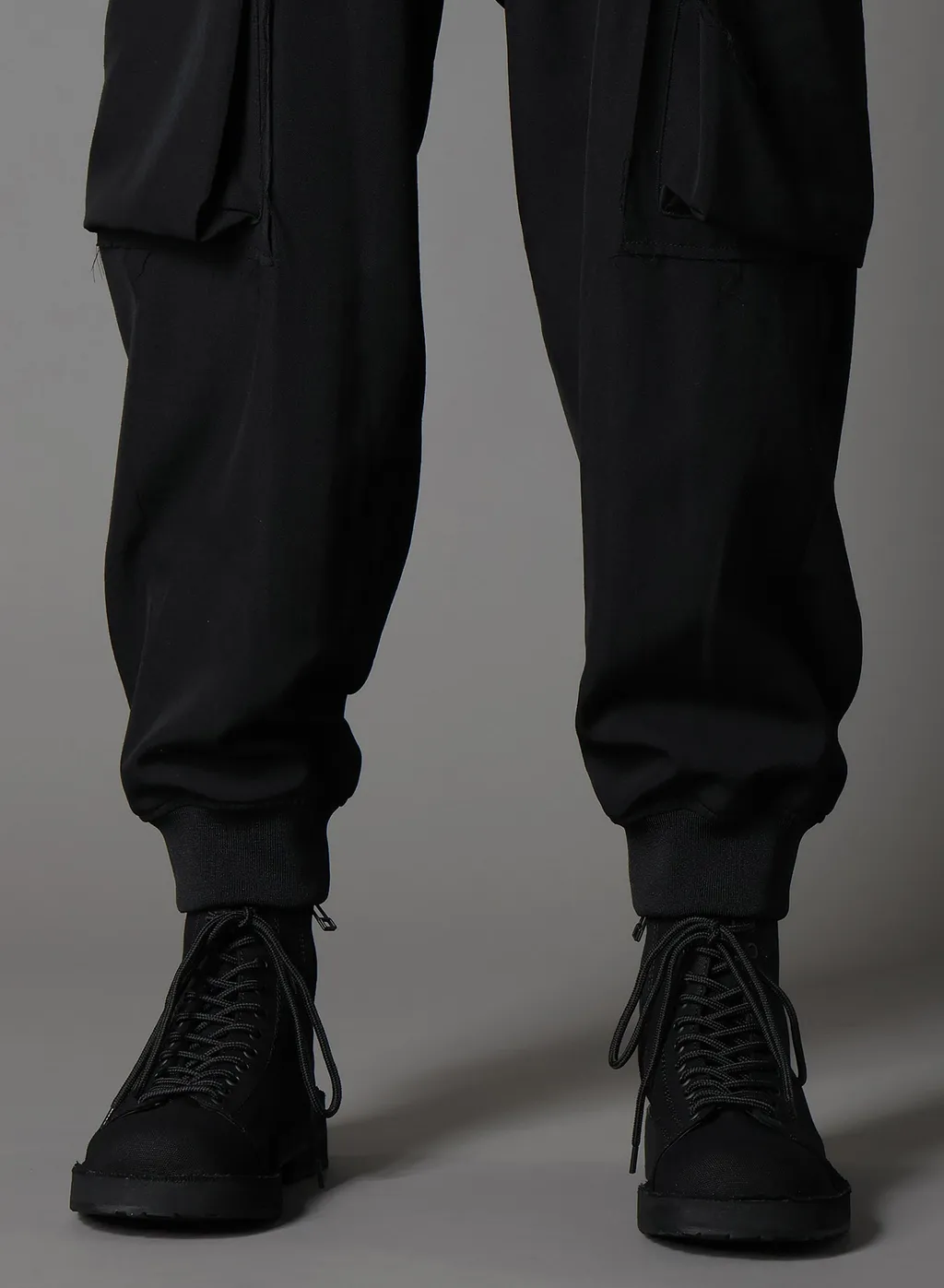 Wool Gabardine Standard Ribbed Hem Cargo