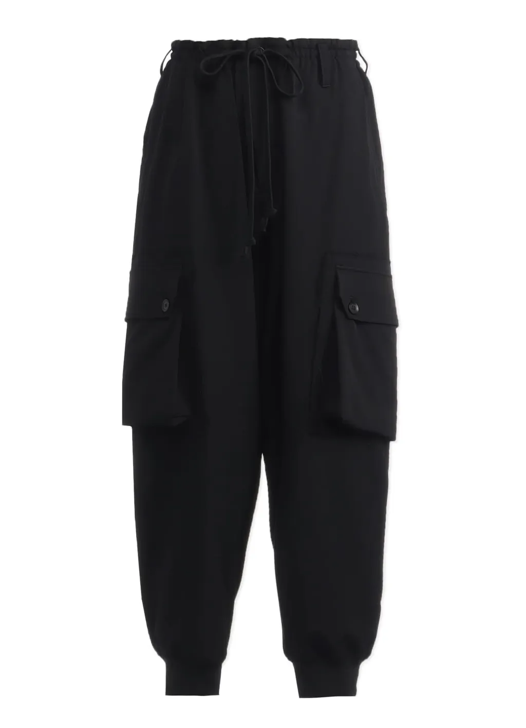 Wool Gabardine Standard Ribbed Hem Cargo