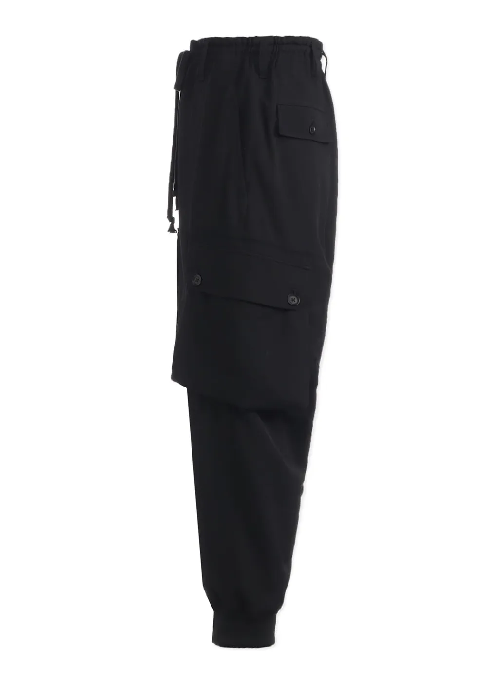 Wool Gabardine Standard Ribbed Hem Cargo