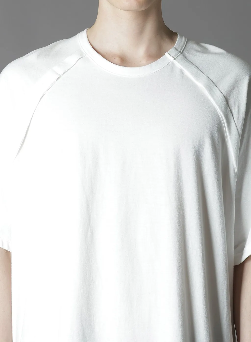 Cotton Jersey Front Raglan Slit T-Shirt Short Sleeves
