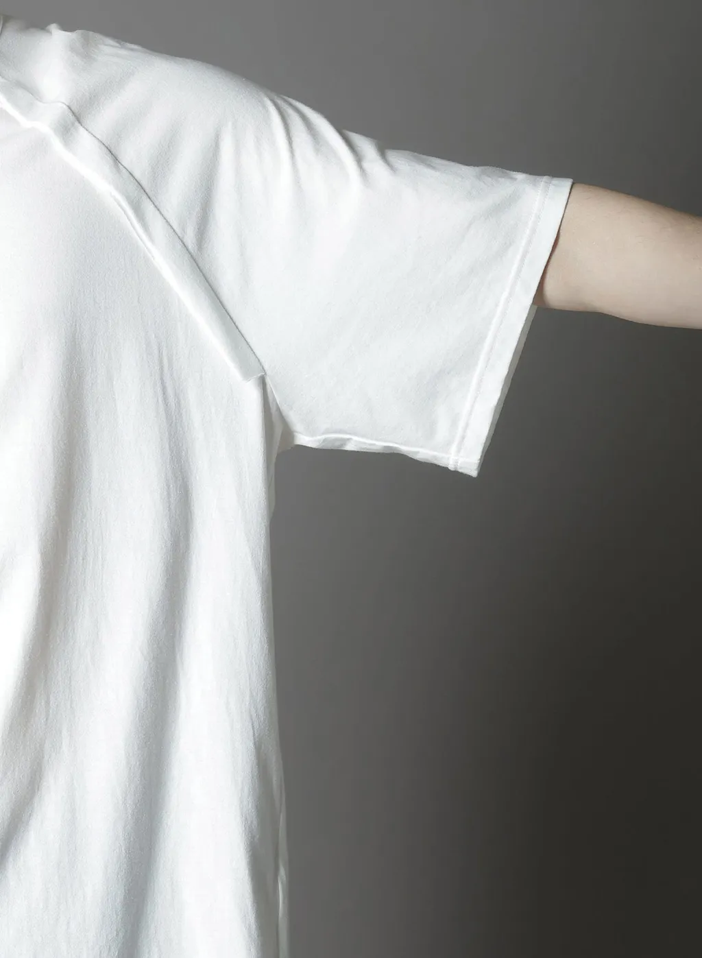 Cotton Jersey Front Raglan Slit T-Shirt Short Sleeves