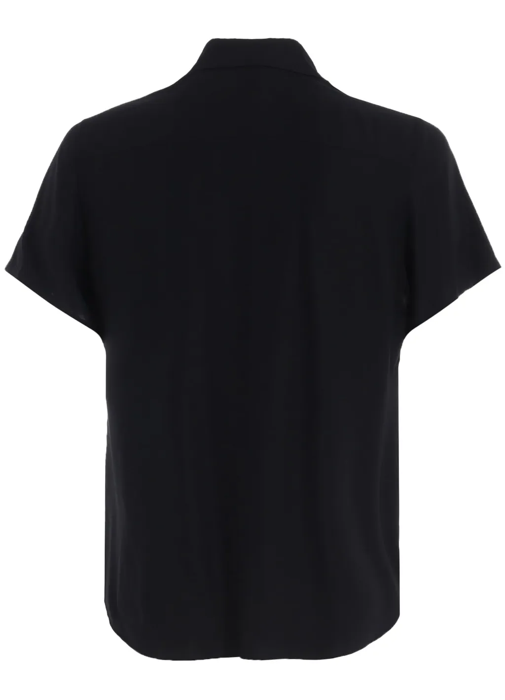 Rayon Twill Short-Sleeve Slim Shirt