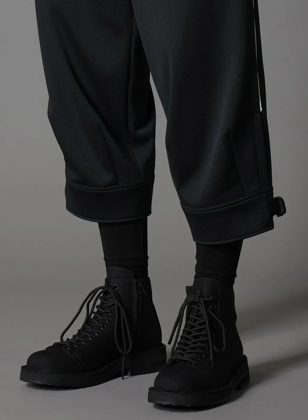 Polyester Smooth Hem Belt Pants