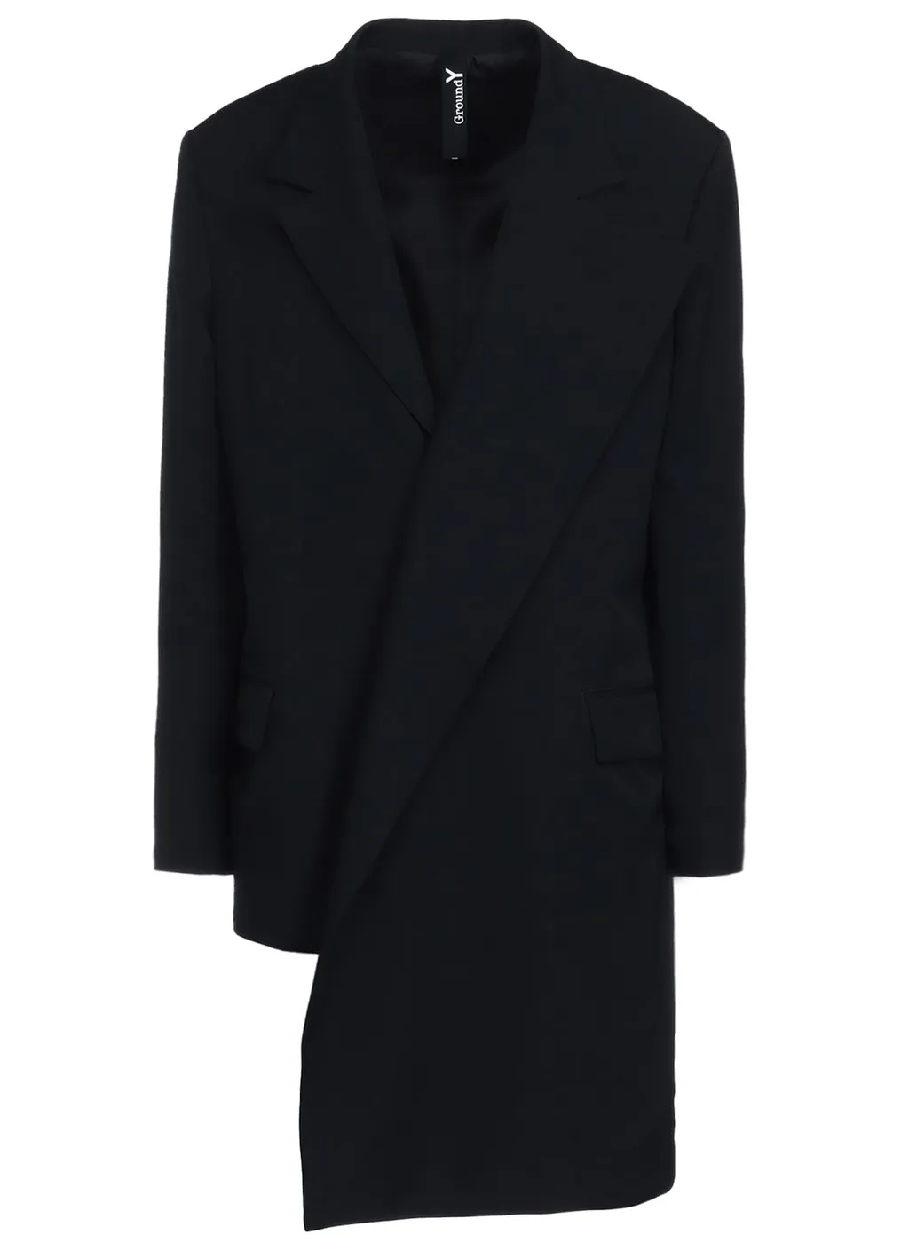 Wool Gabardine Asymmetrical Jacket