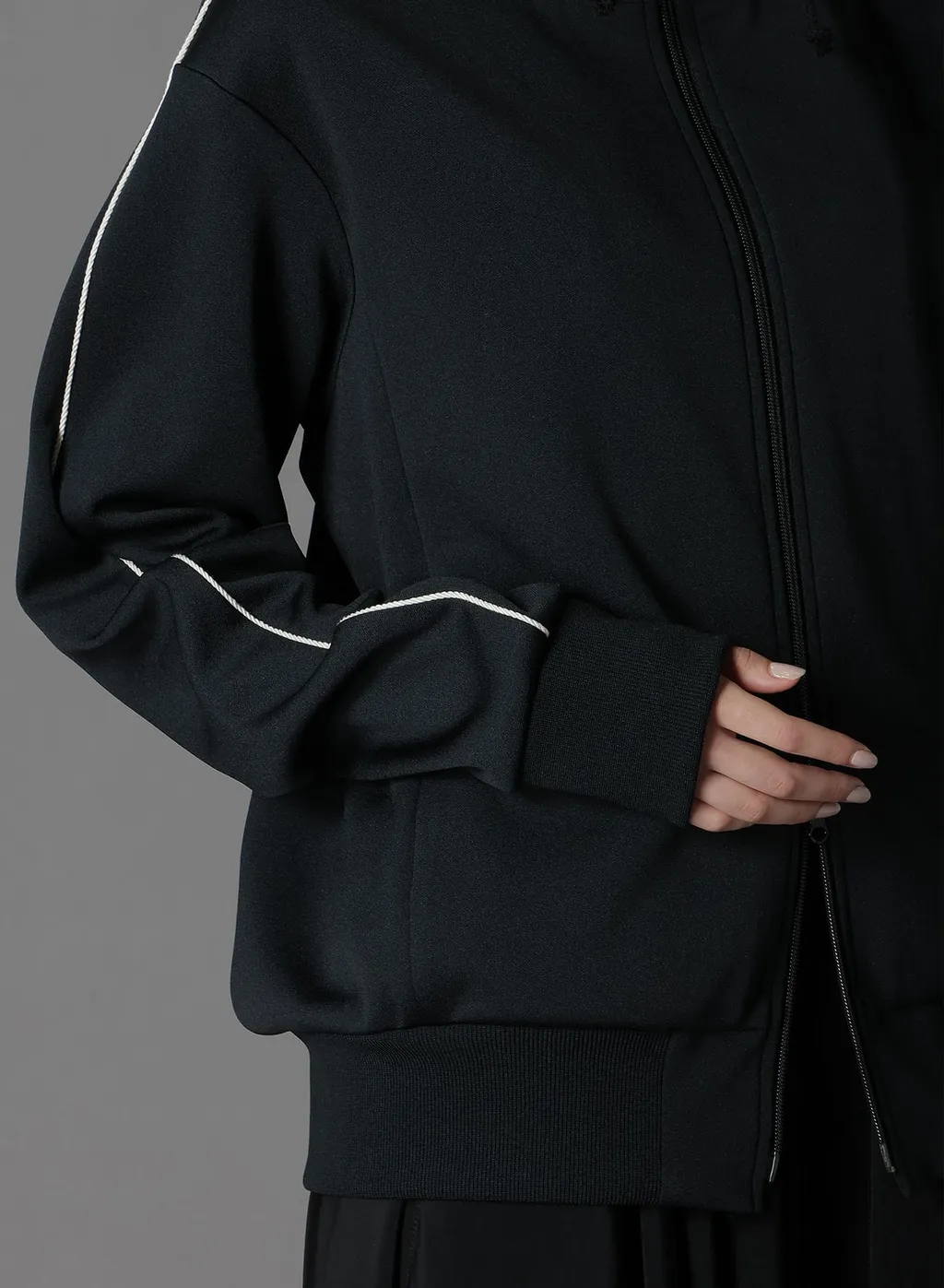 Polyester Smooth Hooded Track Jacket