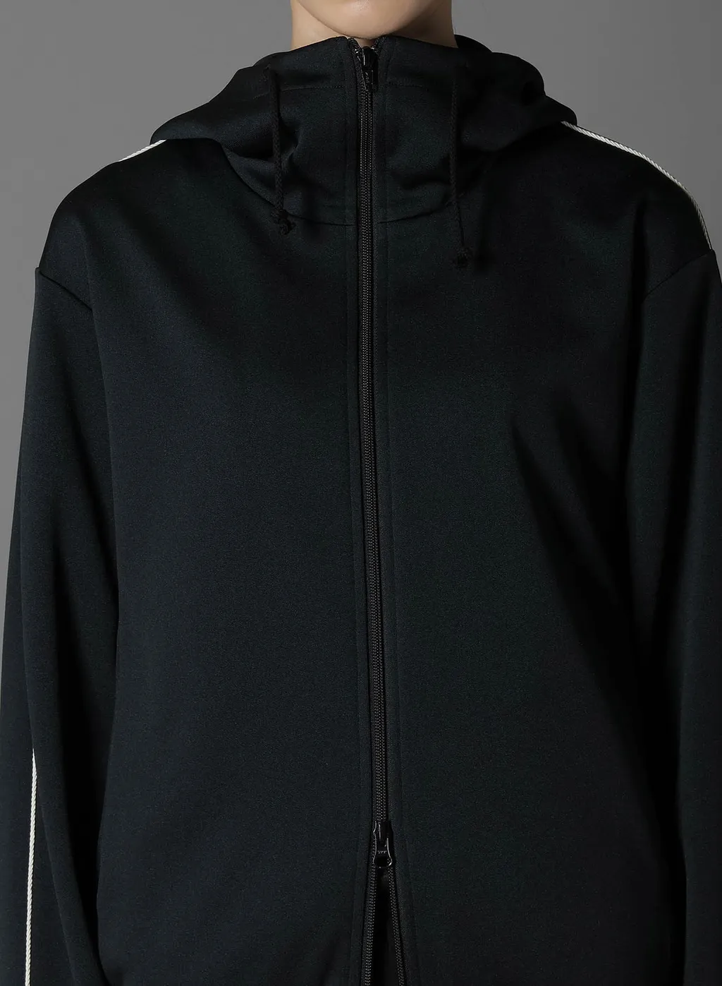 Polyester Smooth Hooded Track Jacket