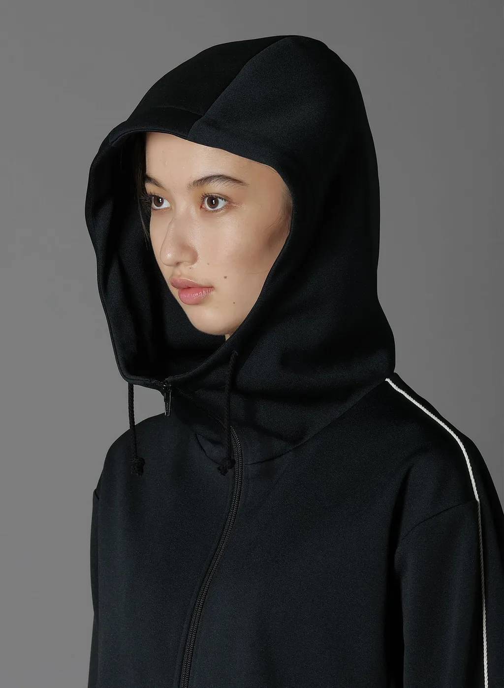 Polyester Smooth Hooded Track Jacket