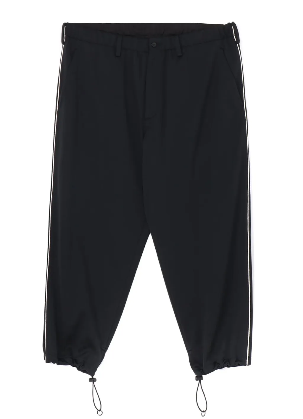 Polyester Smooth Piping Wide Pants