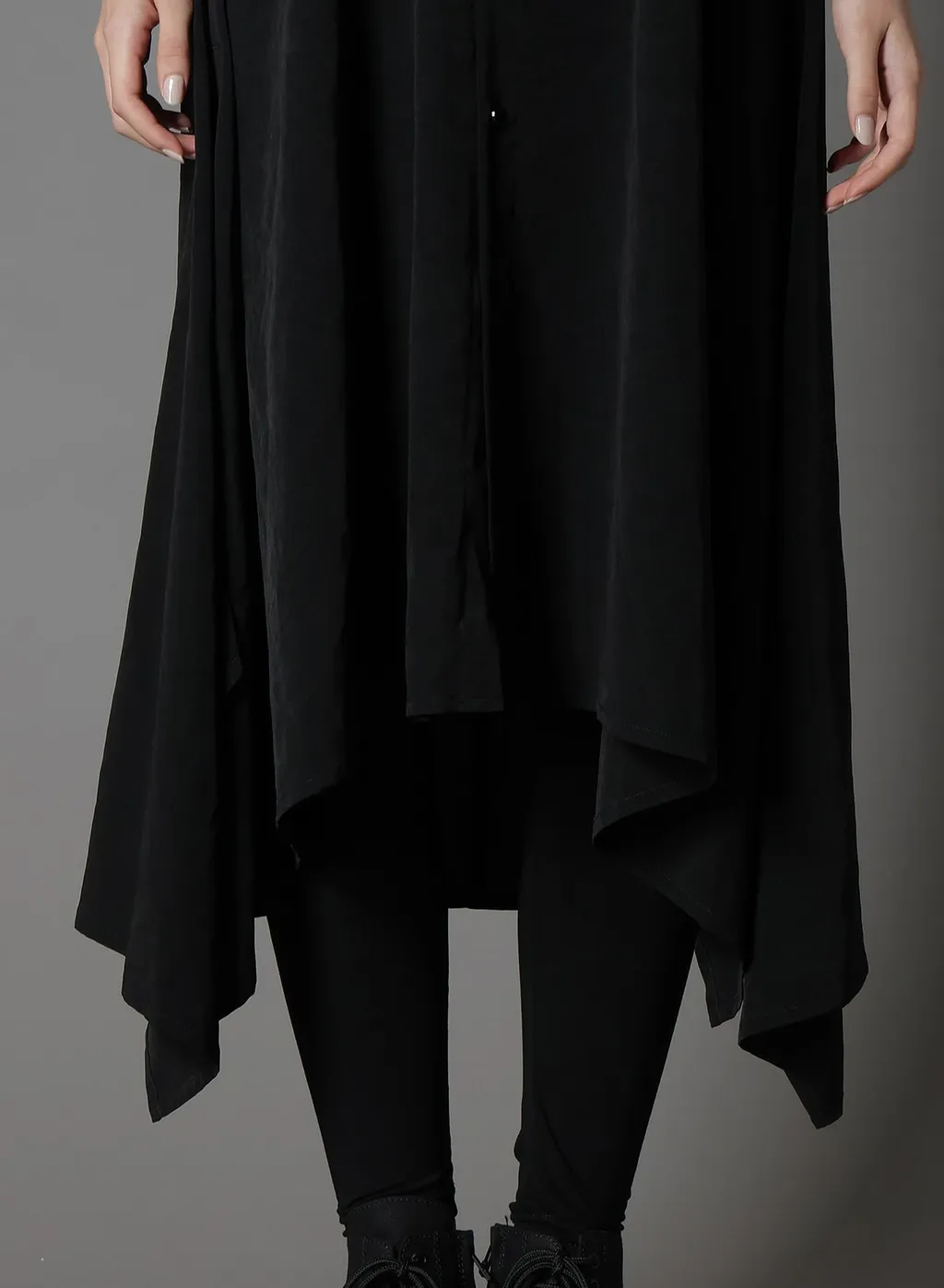 Silicon Jersey+ Crepe De Chine Docking T-Dress