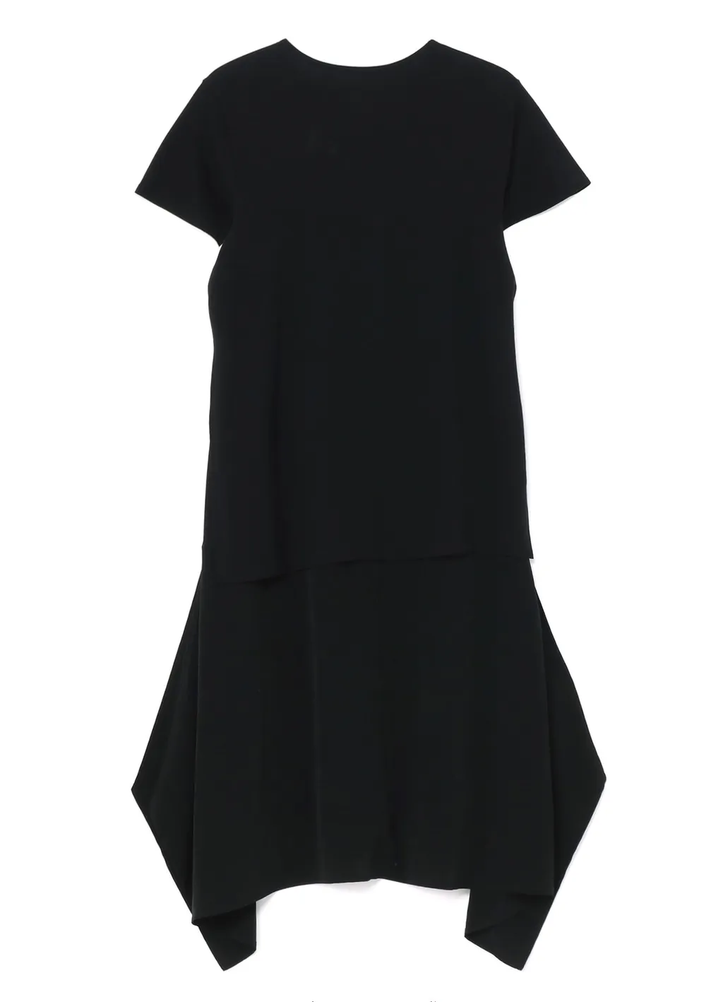 Silicon Jersey+ Crepe De Chine Docking T-Dress