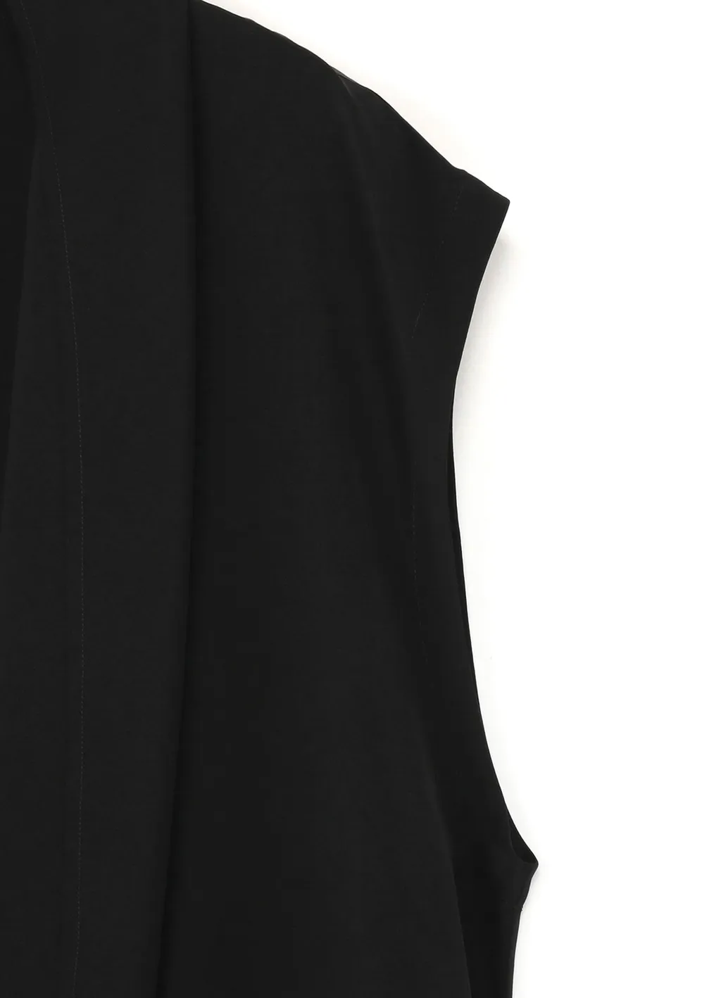 Crepe De Chine Decyne Side Fluttering Sleeveless Dress