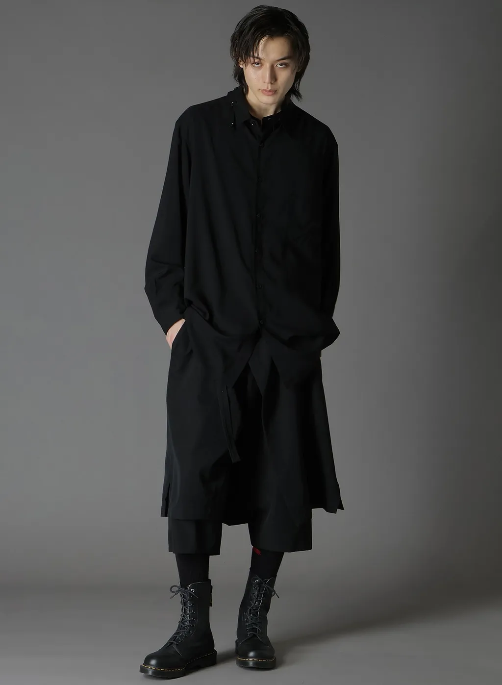 Wool Gabardine Standard Wrap Trousers