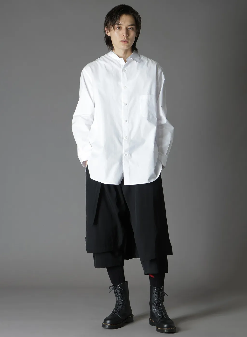 Wool Gabardine Standard Wrap Trousers