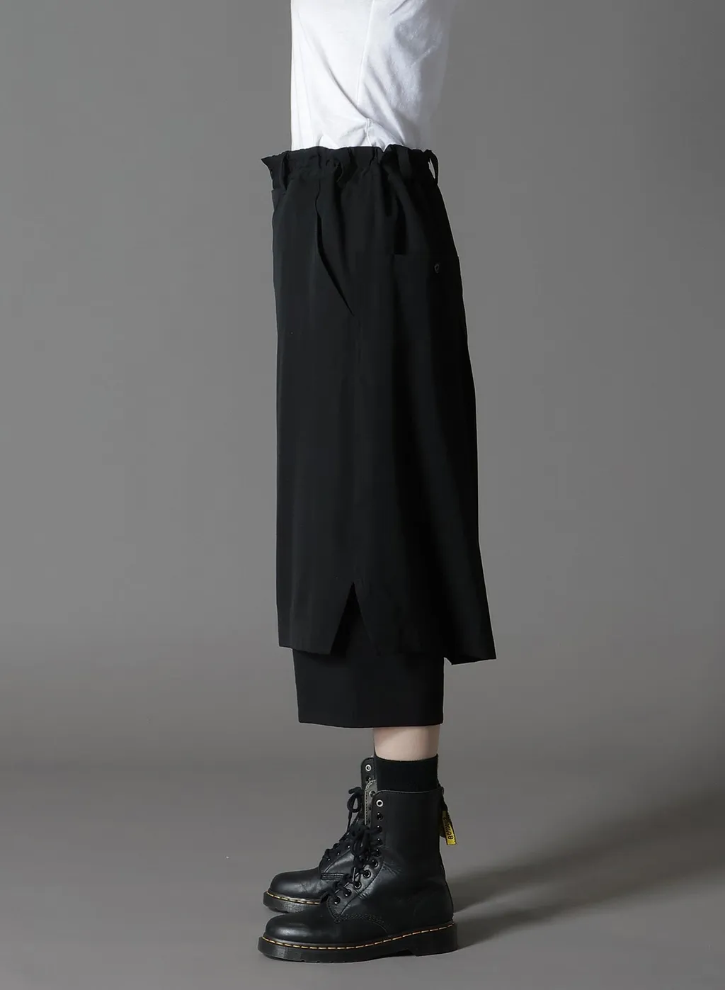 Wool Gabardine Standard Wrap Trousers
