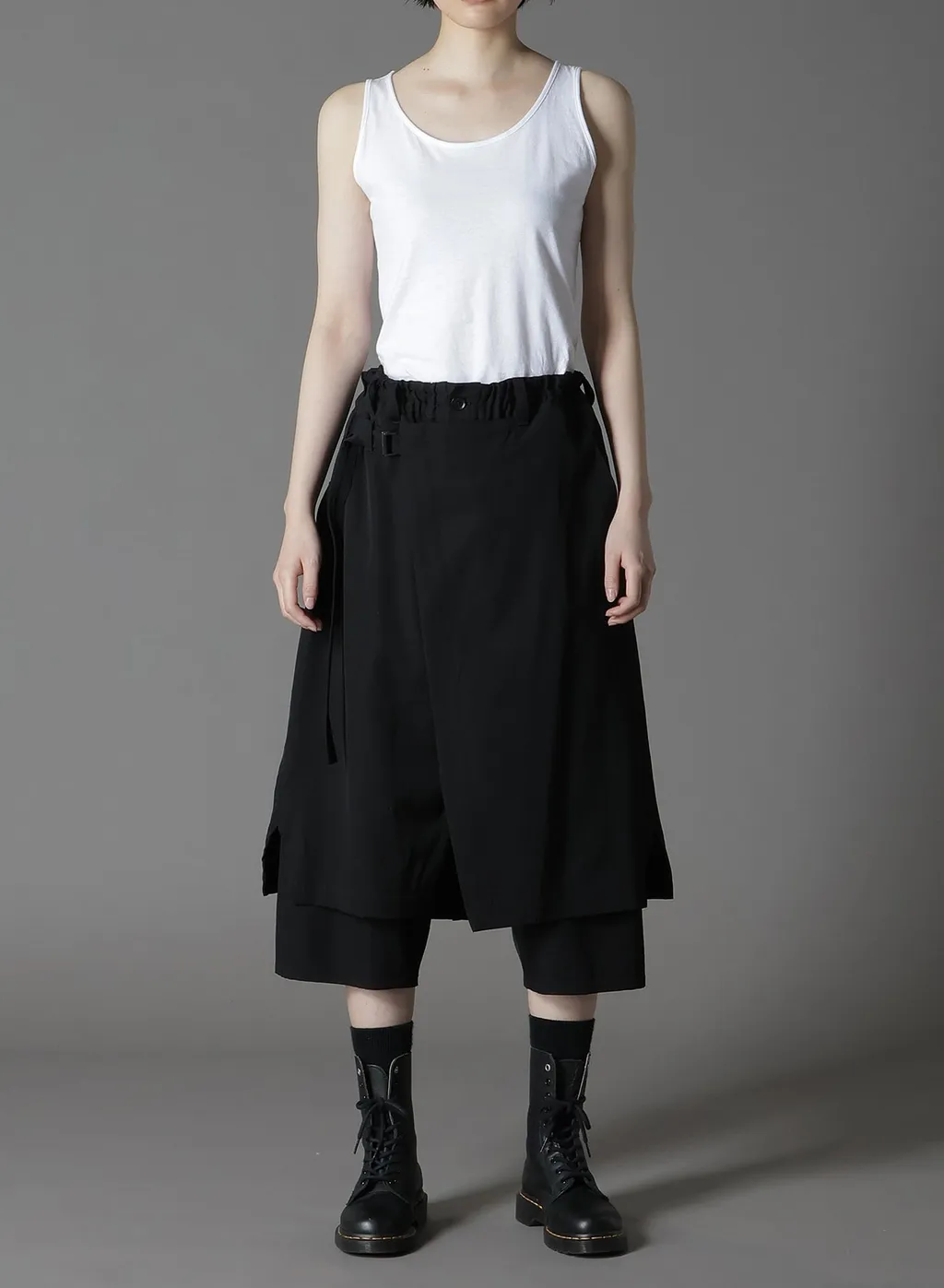 Wool Gabardine Standard Wrap Trousers