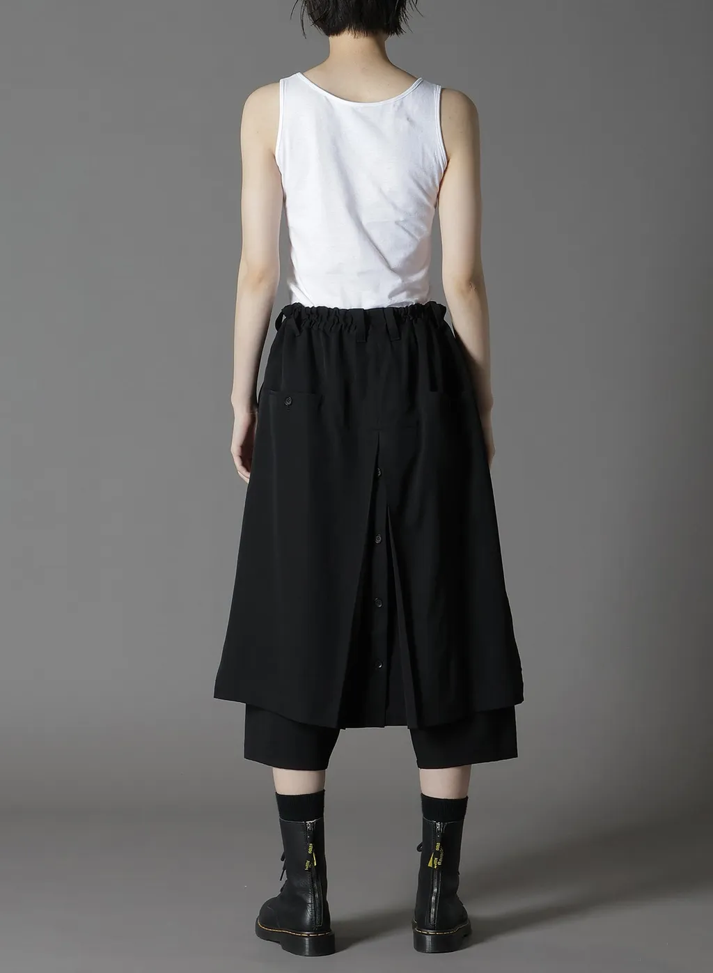 Wool Gabardine Standard Wrap Trousers