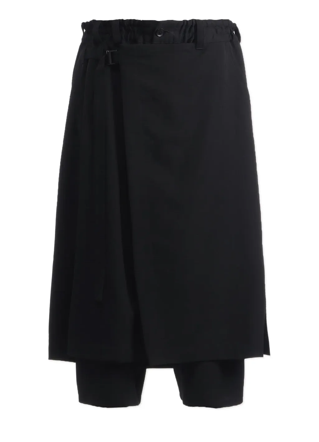 Wool Gabardine Standard Wrap Trousers