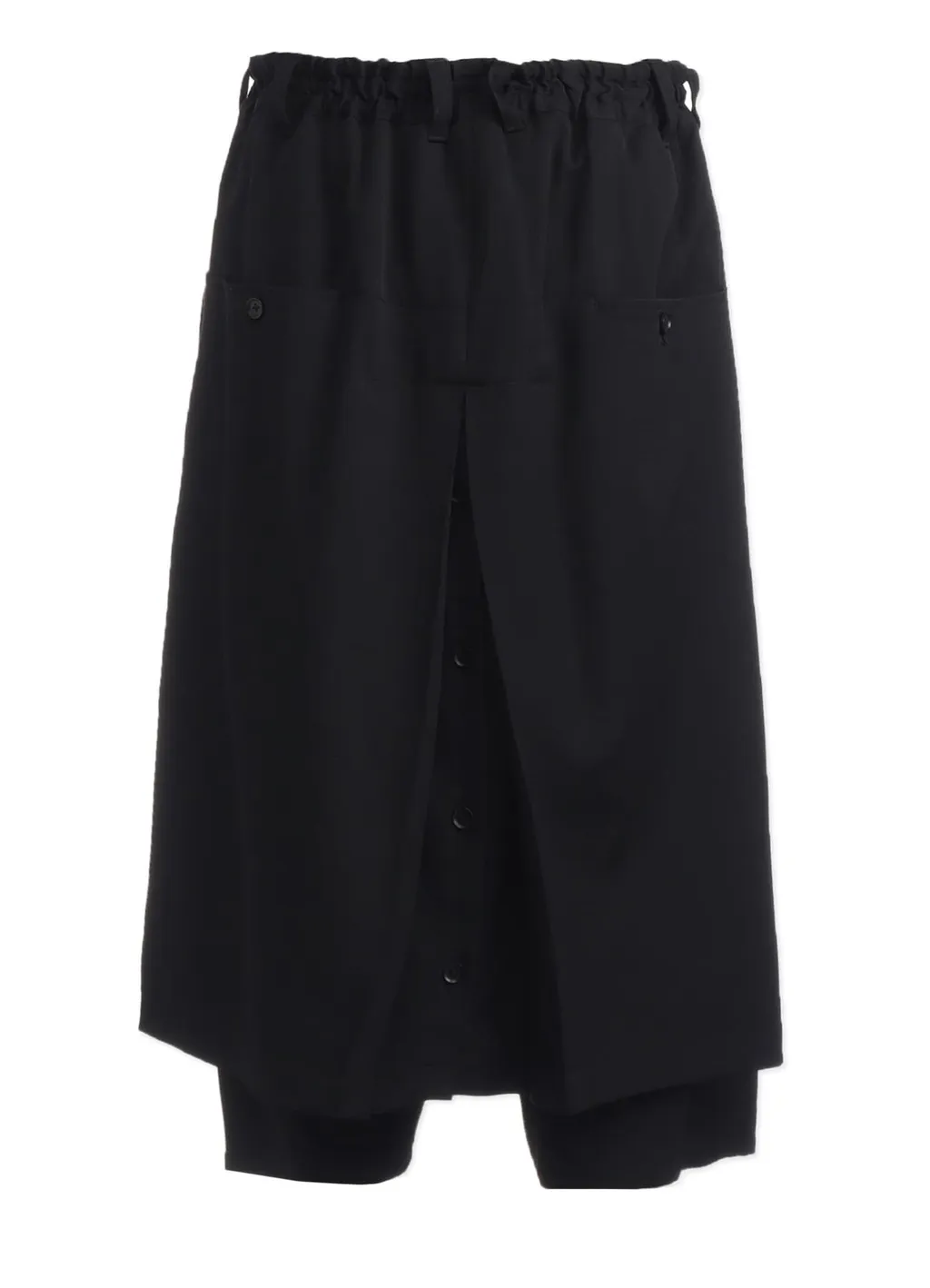 Wool Gabardine Standard Wrap Trousers