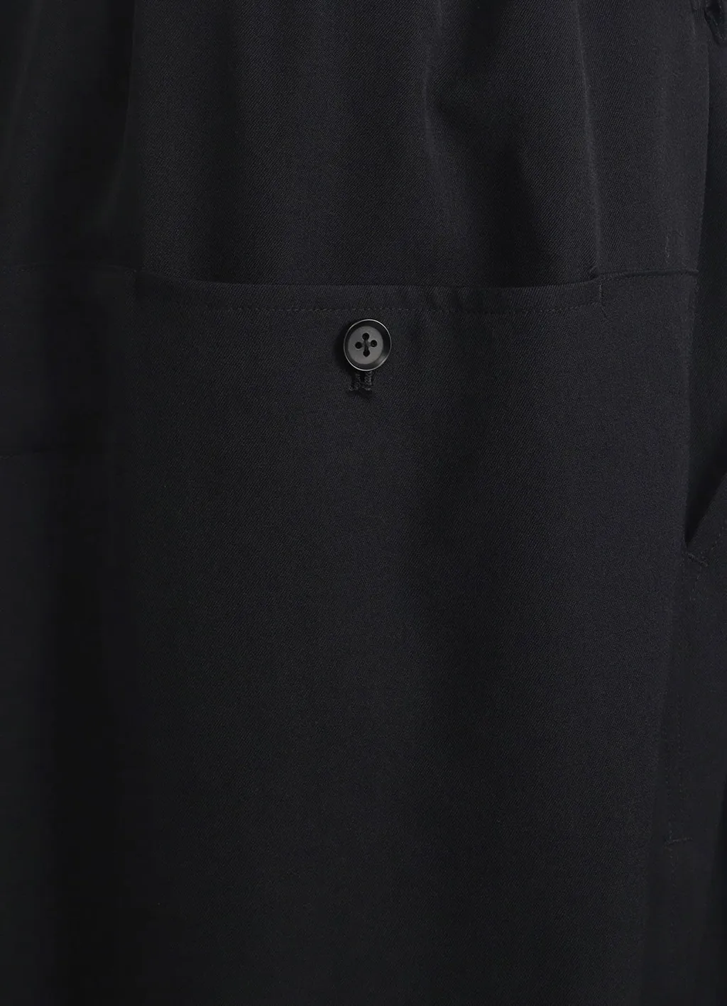 Wool Gabardine Standard Wrap Trousers