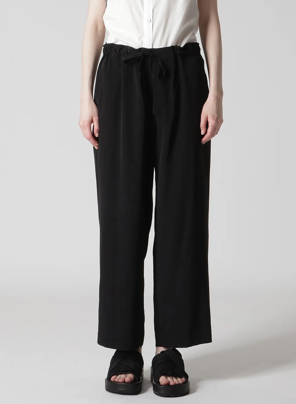 Ta/Pe Crepe De Chine String Straight Pants