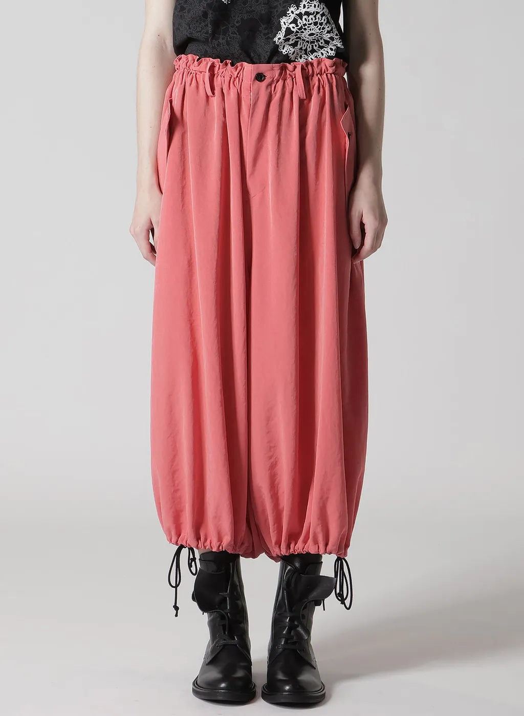 Ta/Pe Crepe De Chine Elastic Waist Pants