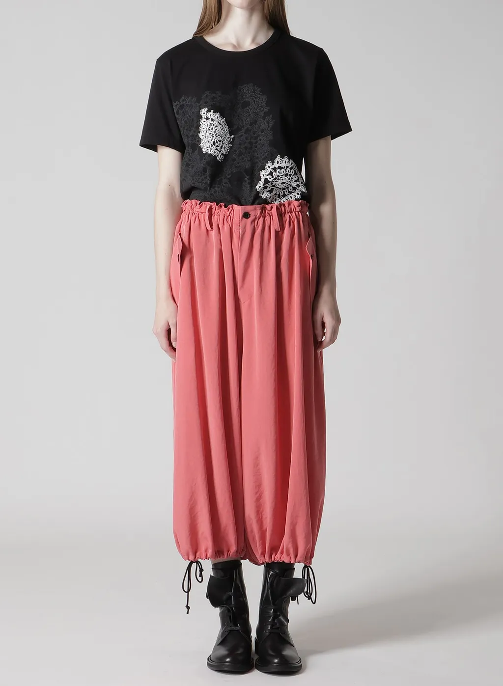 Ta/Pe Crepe De Chine Elastic Waist Pants