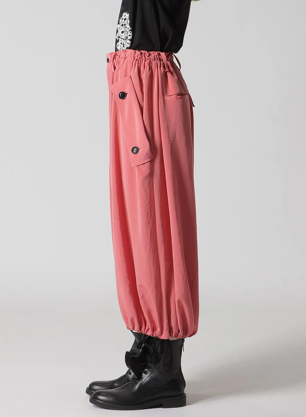 Ta/Pe Crepe De Chine Elastic Waist Pants