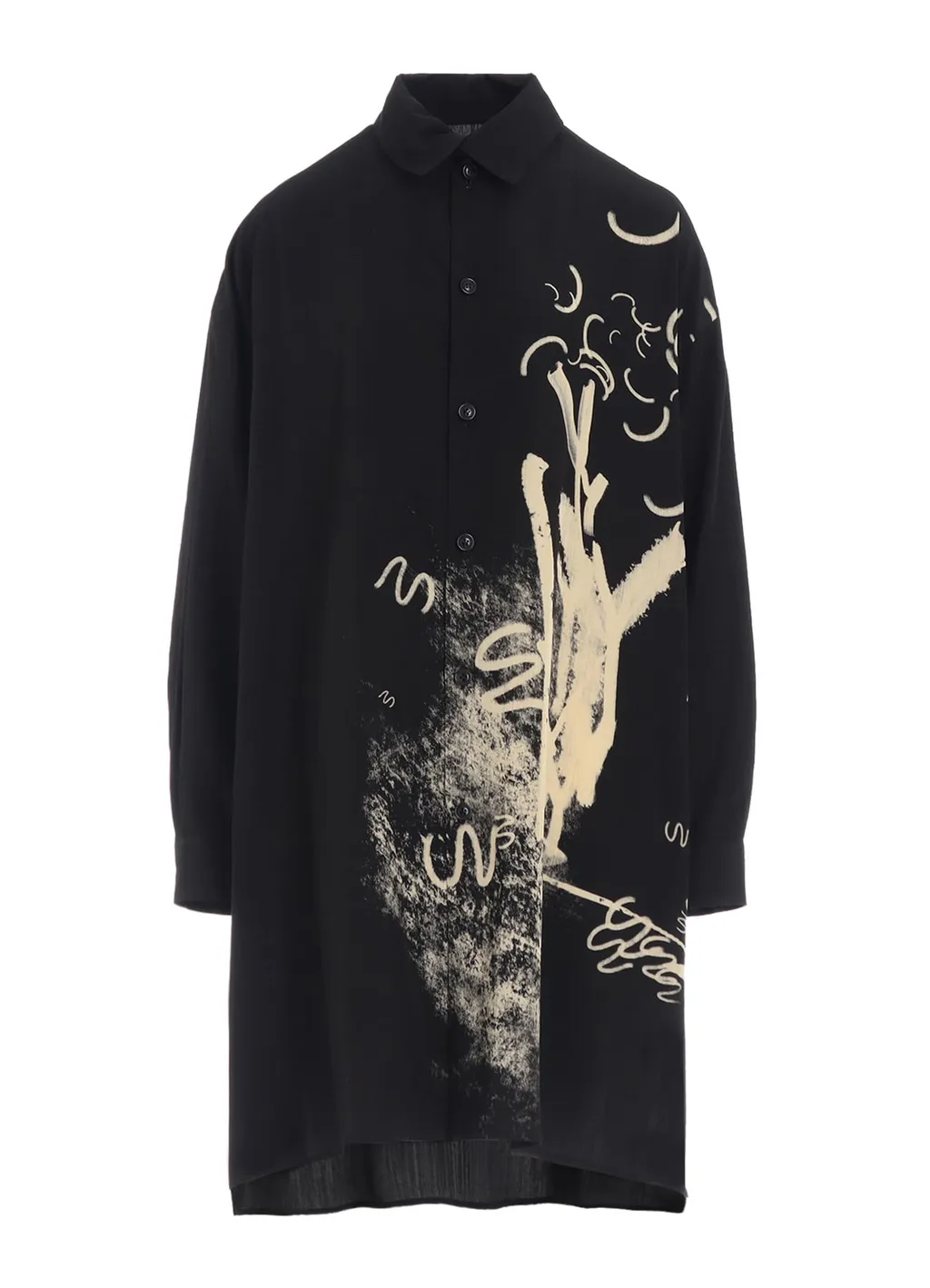 Cupro Dungaree Print Big Shirt Y