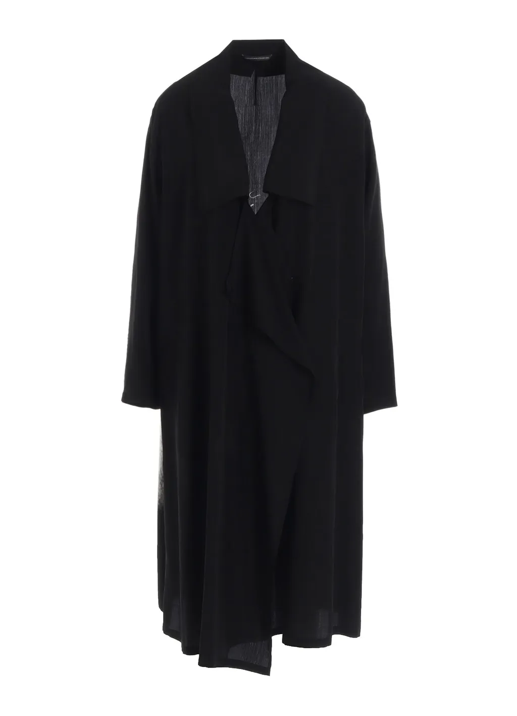 Cupro Dungaree Print Big-Collar Coat Y
