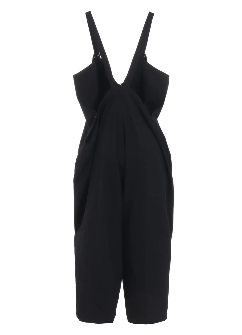 Wool Gabardine Strap Overalls