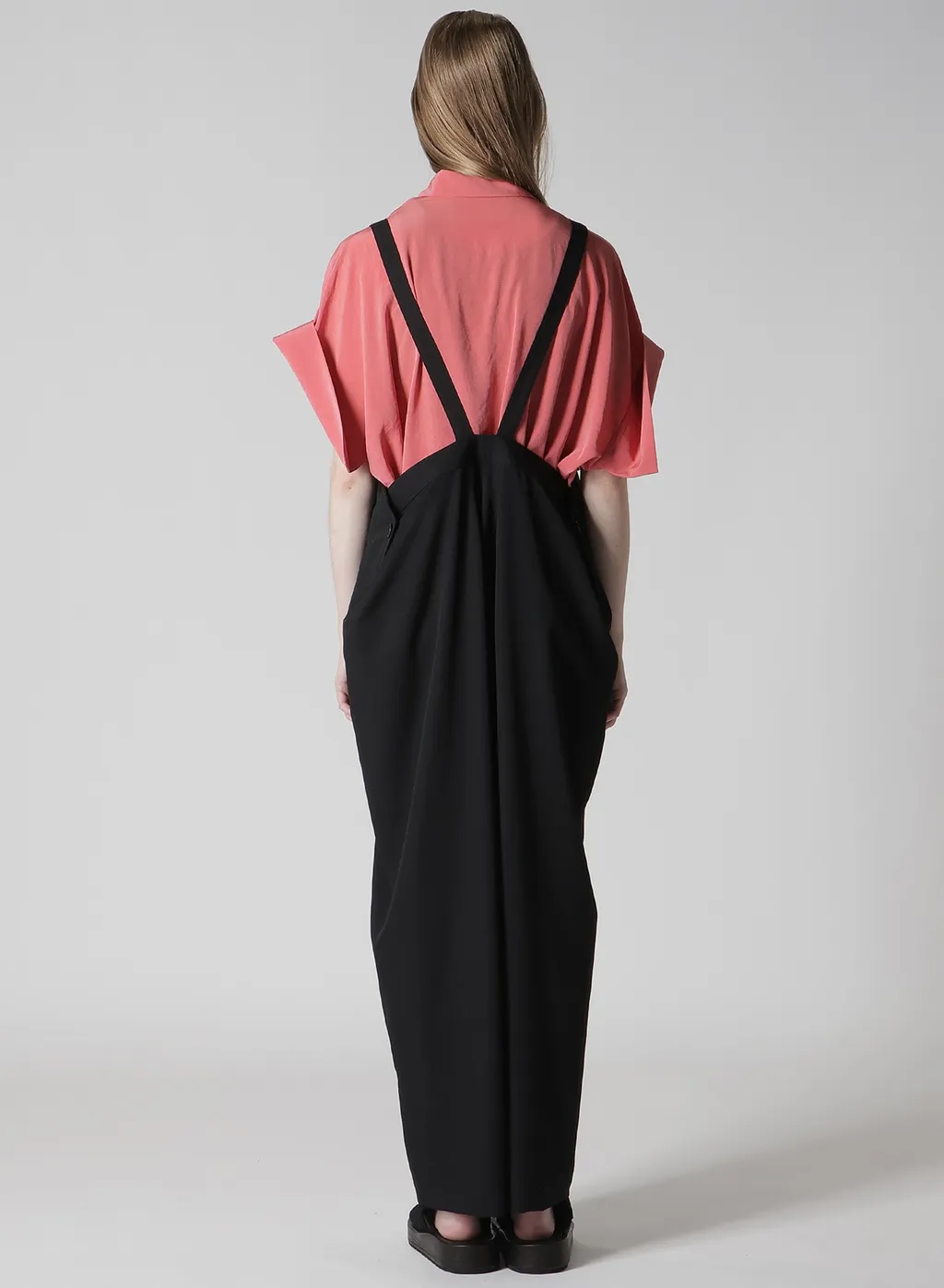 Wool Gabardine Strap Overalls