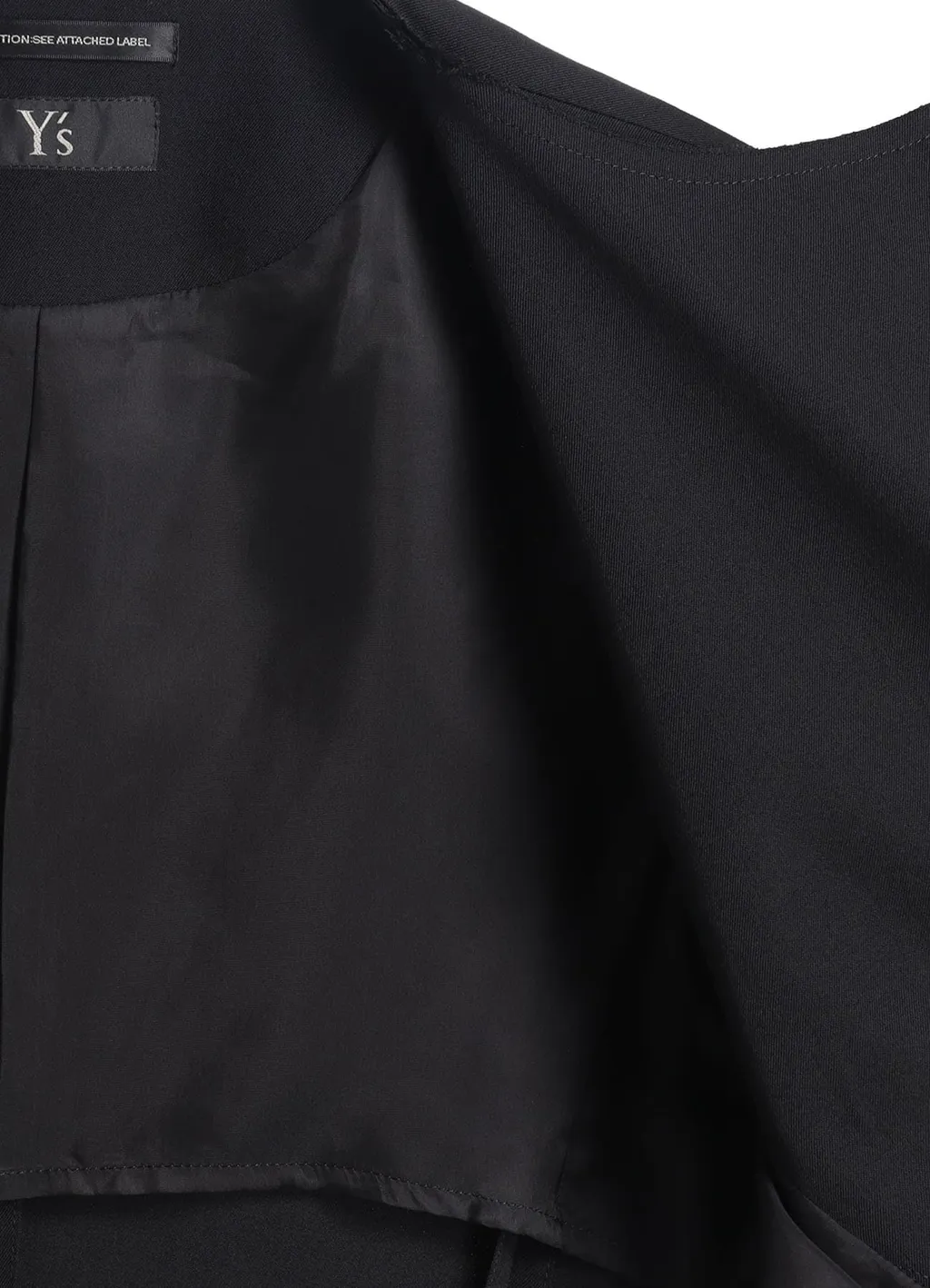 Wool Gabardine Collarless Short Jacket