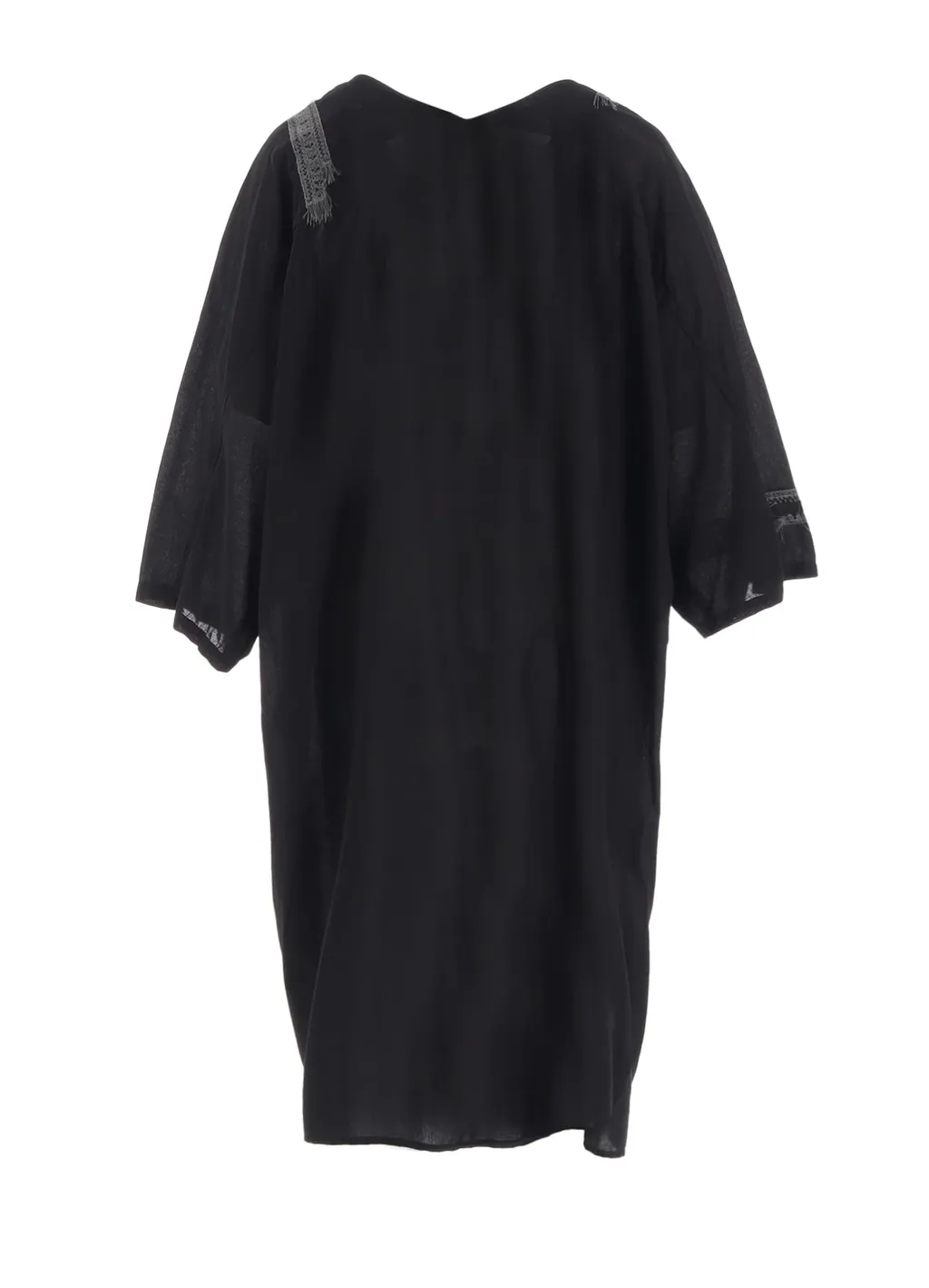 Cotton Lawn Arranged Sleeve V Neck Dress