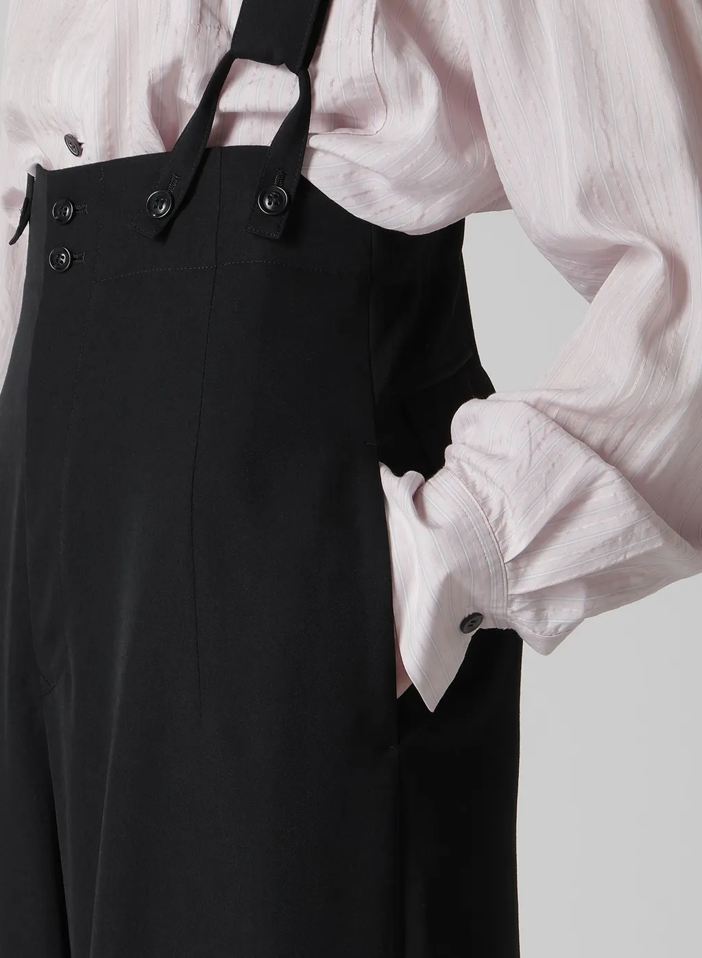 Wool Gabardine Suspender Pants
