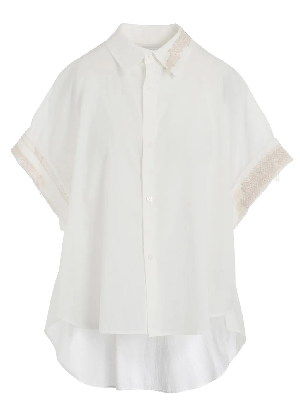 Cotton Lawn Short Cuffs Blouse