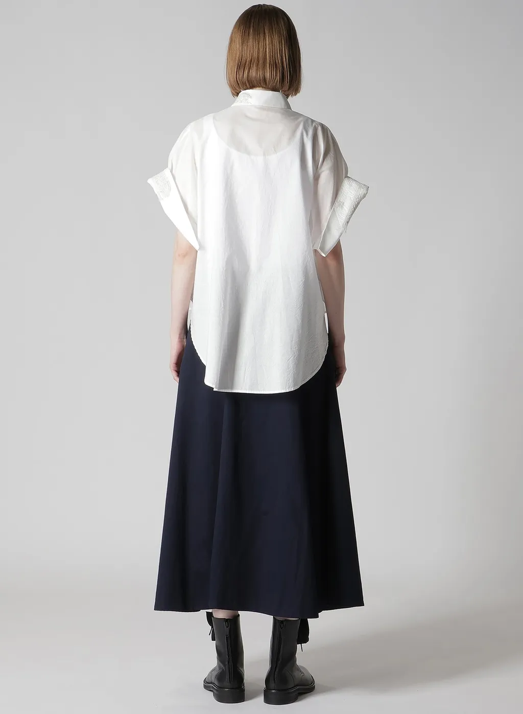 Cotton Lawn Short Cuffs Blouse