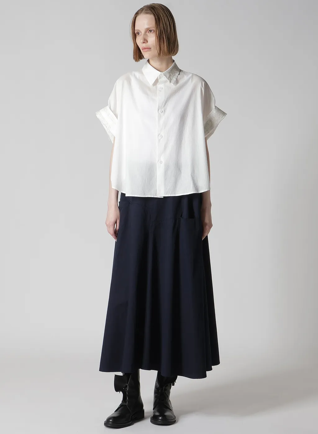 Cotton Lawn Short Cuffs Blouse