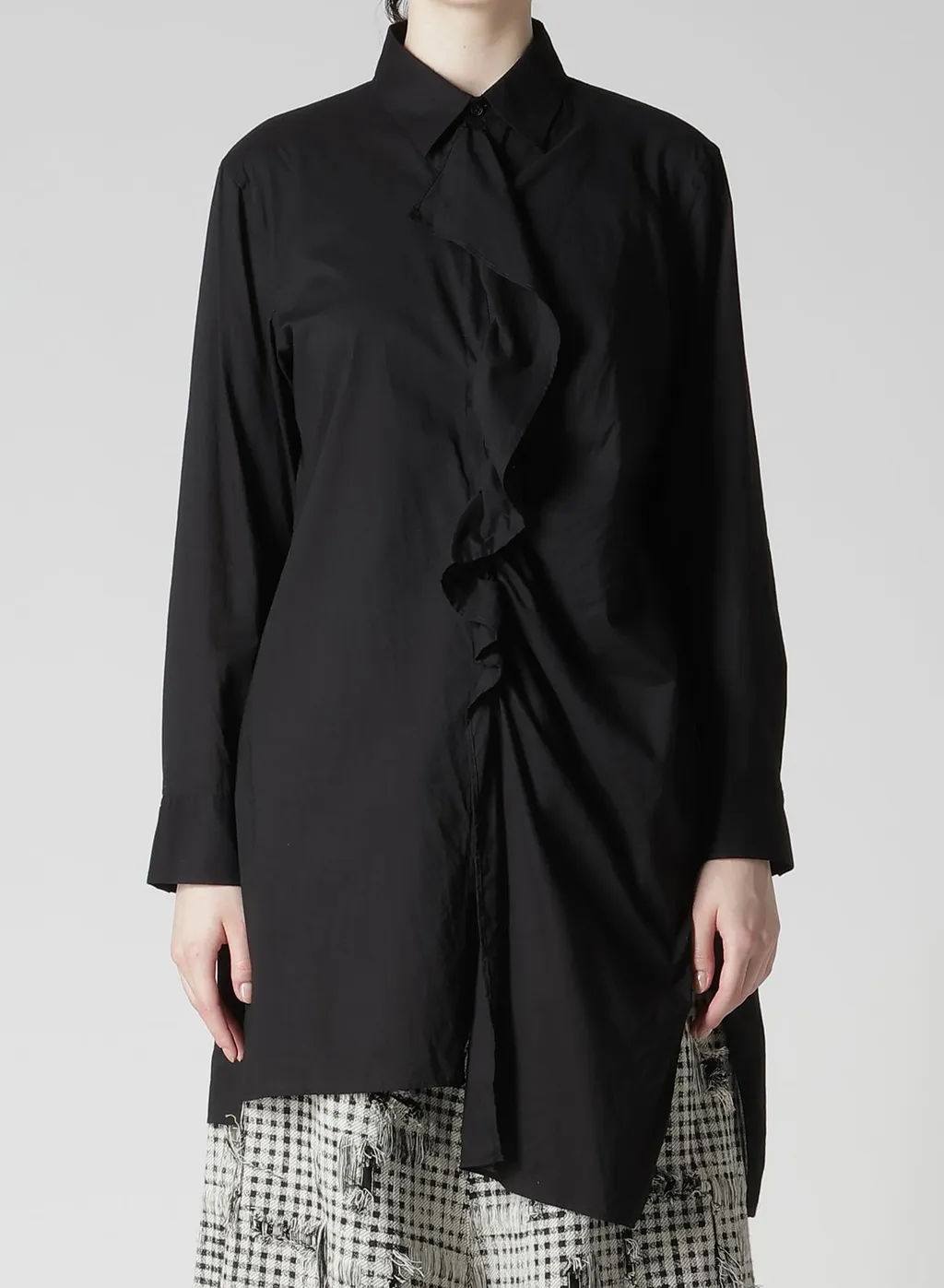Cotton Lawn Frill Shirt