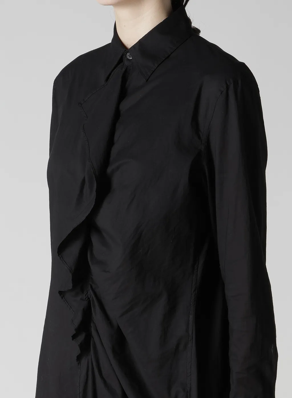Cotton Lawn Frill Shirt