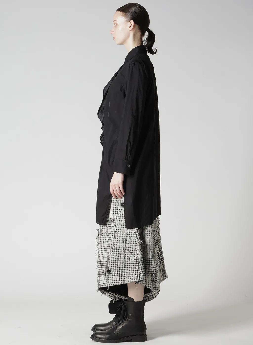 Cotton Lawn Frill Shirt